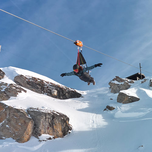 Tyrolienne de l'Aiguille Rouge