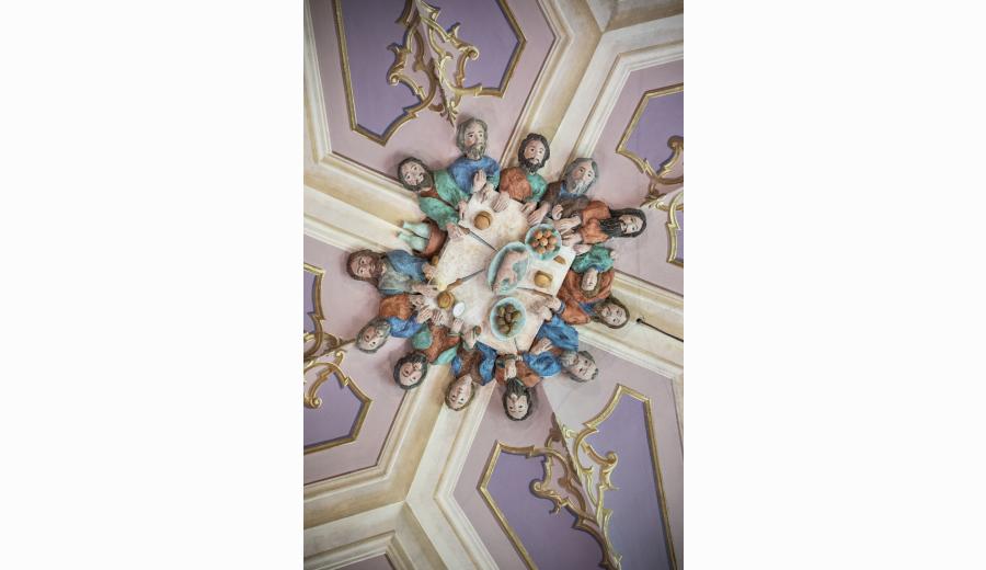 Stuc polychrome - Sainte Cène Visite guidée : Couleurs du baroque