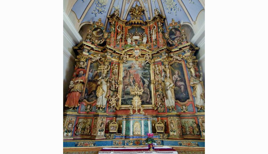Retable majeur dédié à Saint-Martin de Tours Visite guidée : Couleurs du baroque