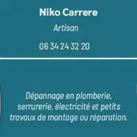 Carte de visite de Niko Carrere, artisan multiservices