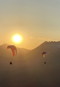 Vol  coucher du soleil_Bourg-Saint-Maurice