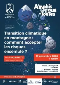 Conférence - Transition climatique en montagne : comment accepter les risques ensemble ?_Bourg-Saint-Maurice