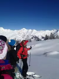 Raquettes depuis le haut de Cachette