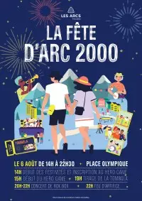 La fête d'Arc 2000 : jeux, tombola, concert et feu d'artifice_Les Arcs