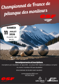 Affiche Poster Évènement Concours de Pétanque Simple Moderne Photo Bleu Rose.png