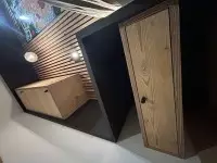 Meuble d'entrée sur mesure en bois et noir