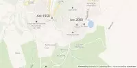 Carte de localisation de Arc 1950/2000 vers Aiguille Grive