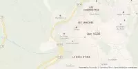 Carte de localisation de Trail - Arc 1600 vers Arc 1800 par le chemin de Bellecôte