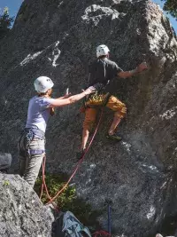 Initiation à l’escalade sur rocher avec encadrement aux Arcs